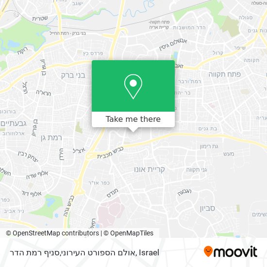 אולם הספורט העירוני,סניף רמת הדר map