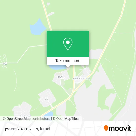 Карта מדרשת הגולן-חיספין