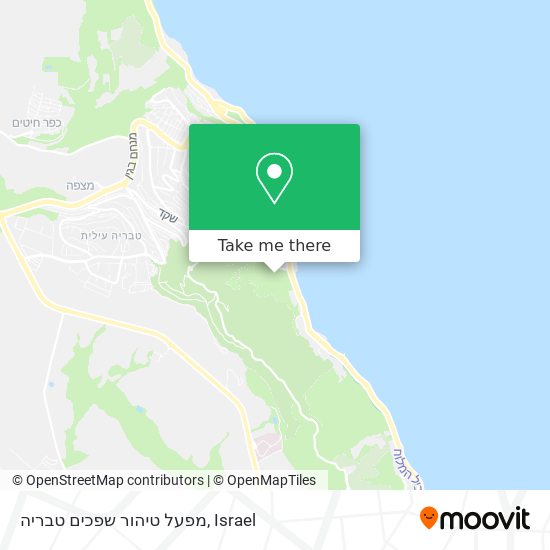 מפעל טיהור שפכים טבריה map