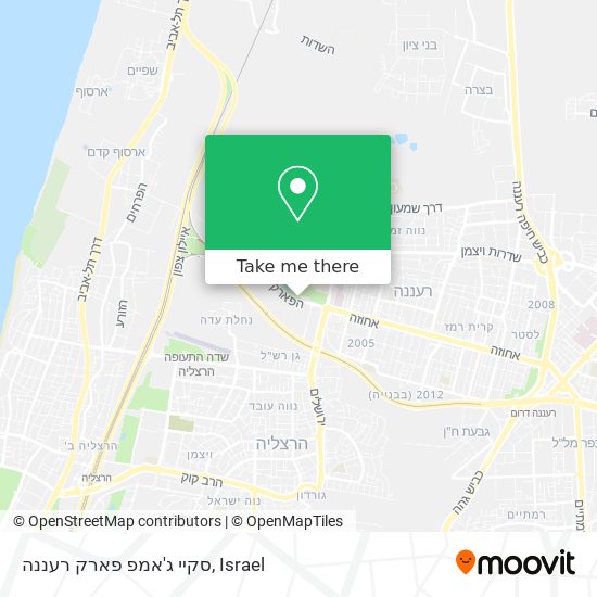 סקיי ג'אמפ פארק רעננה map