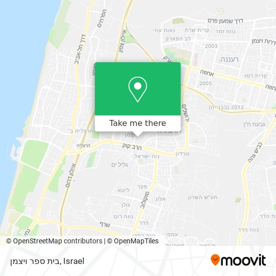 בית ספר ויצמן map