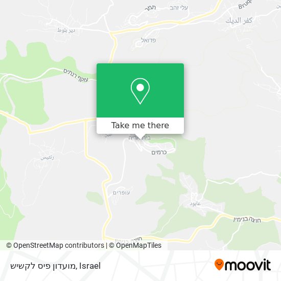 מועדון פיס לקשיש map