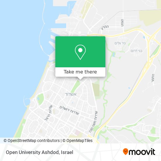 Open University Ashdod map