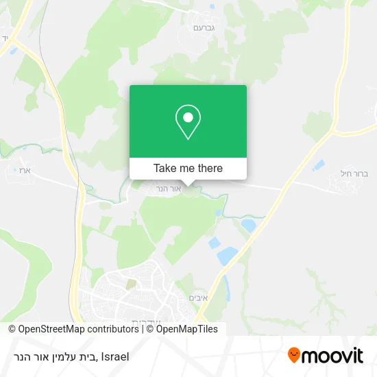 Карта בית עלמין אור הנר