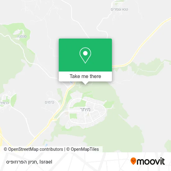 Карта חניון הפרוזופיס