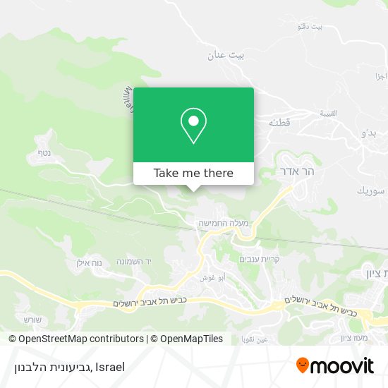 גביעונית הלבנון map