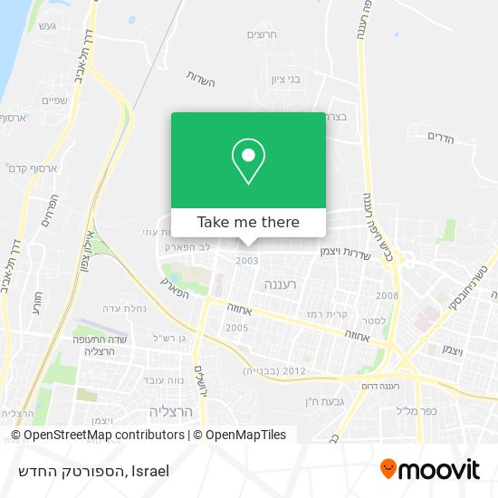 הספורטק החדש map