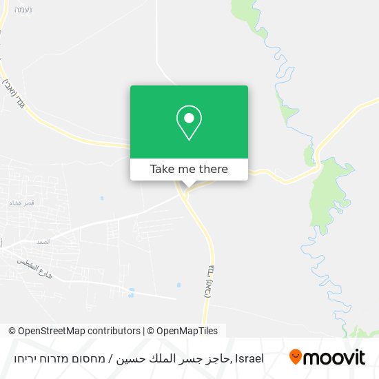 Карта حاجز جسر الملك حسين / מחסום מזרוח יריחו