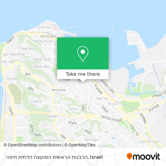 Карта הרבנות הראשית המועצה הדתית חיפה