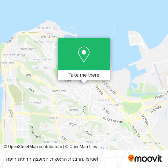 Карта הרבנות הראשית המועצה הדתית חיפה