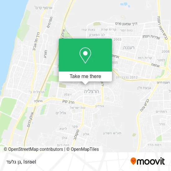 Карта גן גלעד