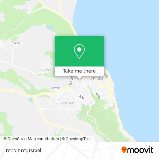 רמת כנרת map