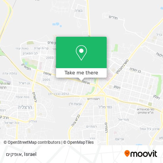 אופקים map