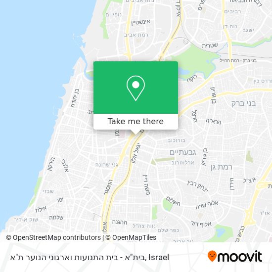 Карта בית"א - בית התנועות וארגוני הנוער ת"א