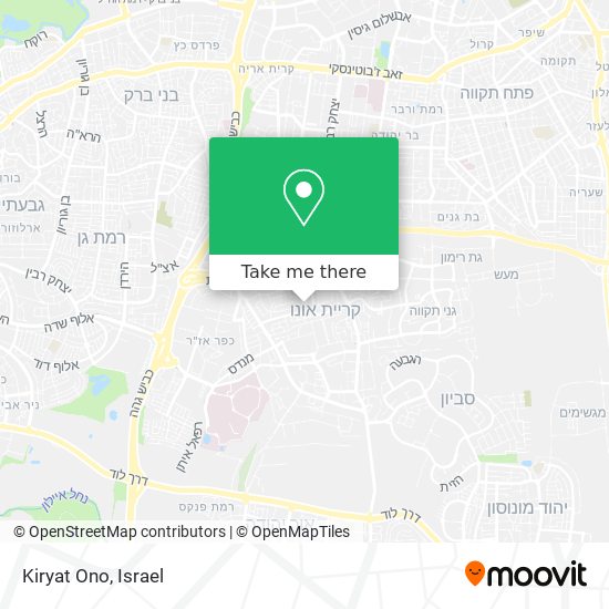 Kiryat Ono map