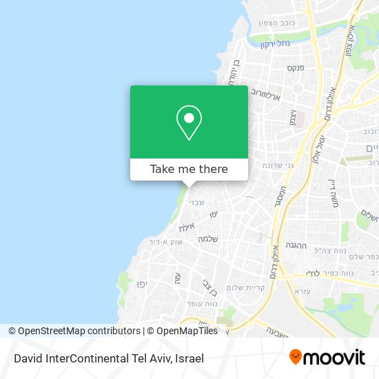 Карта David InterContinental Tel Aviv