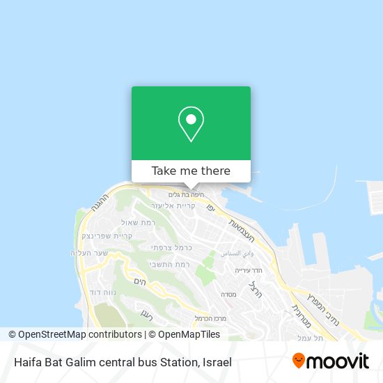 Haifa Bat Galim central bus Station map