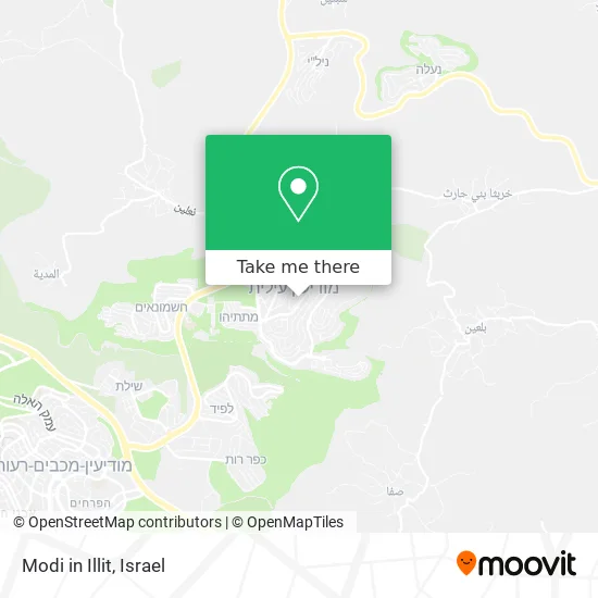 Modi in Illit map
