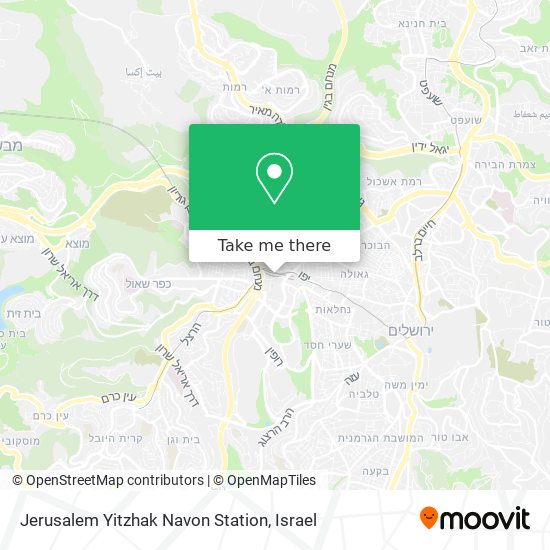 Jerusalem Yitzhak Navon Station map