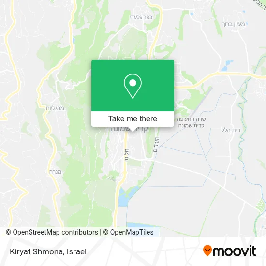 Kiryat Shmona map
