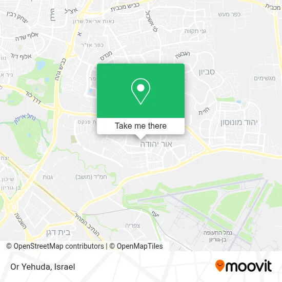 Or Yehuda map