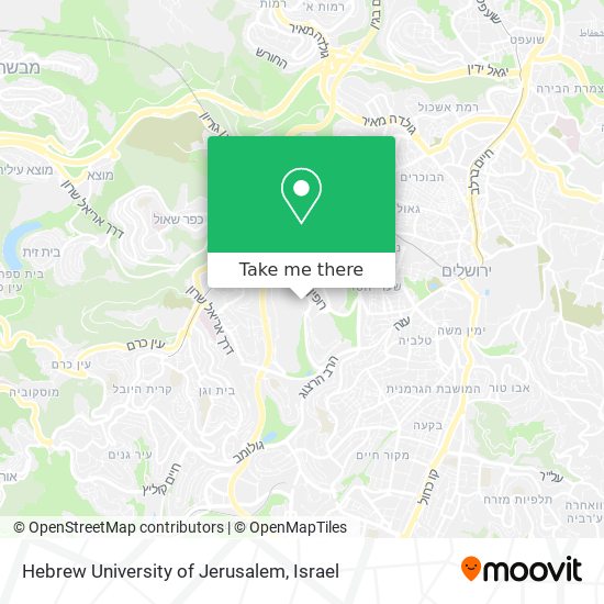 Hebrew University of Jerusalem map