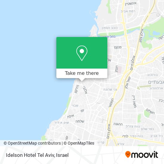 Idelson Hotel Tel Aviv map