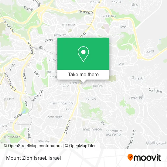 Mount Zion Israel map