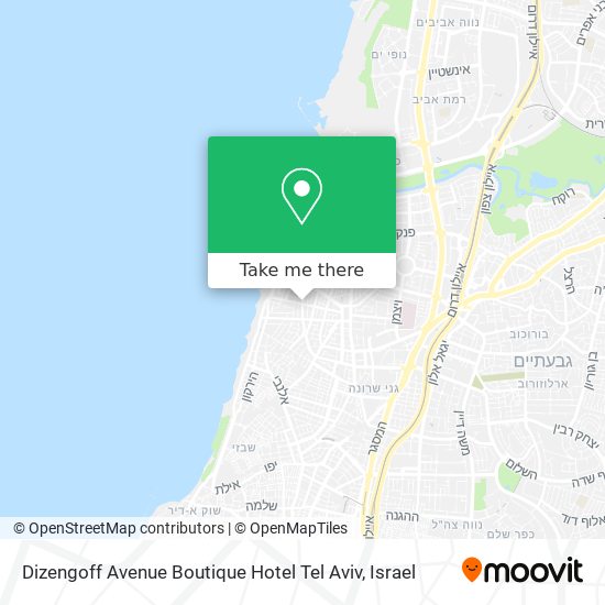 Dizengoff Avenue Boutique Hotel Tel Aviv map