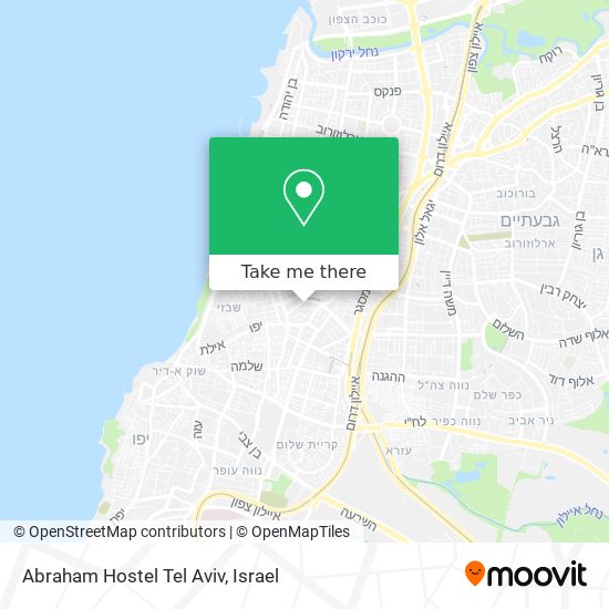 Abraham Hostel Tel Aviv map