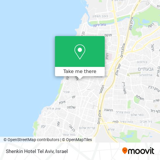 Карта Shenkin Hotel Tel Aviv