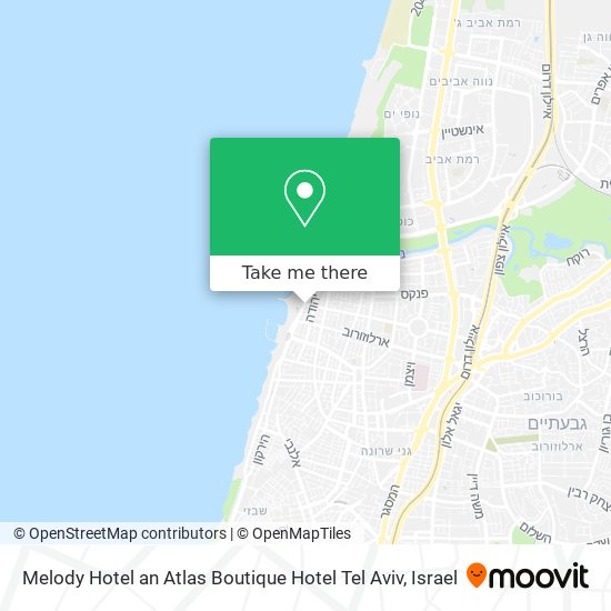 Melody Hotel an Atlas Boutique Hotel Tel Aviv map