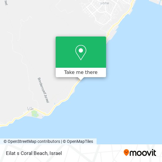 Eilat s Coral Beach map