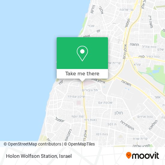 Holon Wolfson Station map