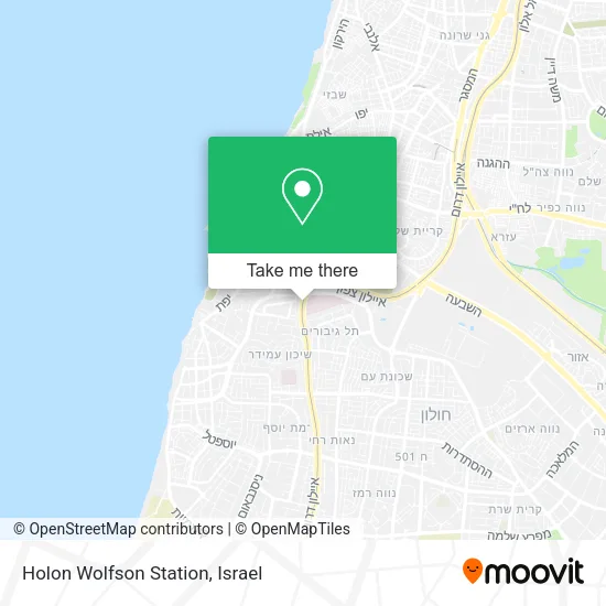 Карта Holon Wolfson Station
