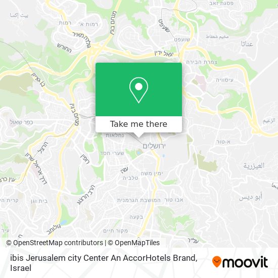 Карта ibis Jerusalem city Center An AccorHotels Brand