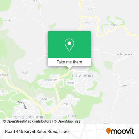 Карта Road 446 Kiryat Sefer Road
