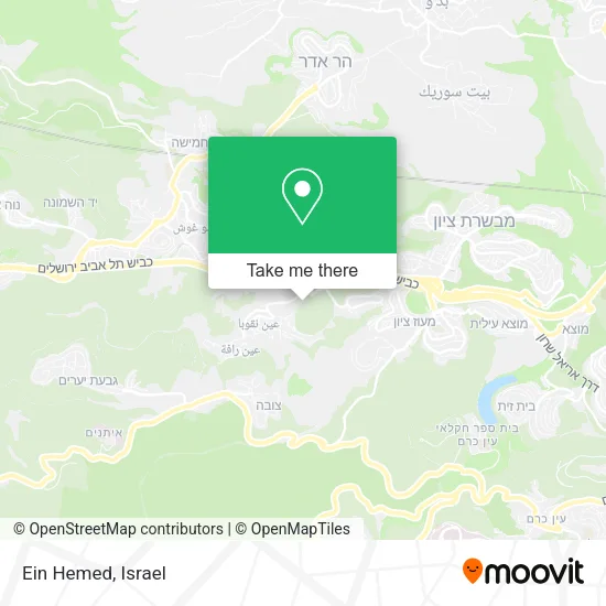 Ein Hemed map