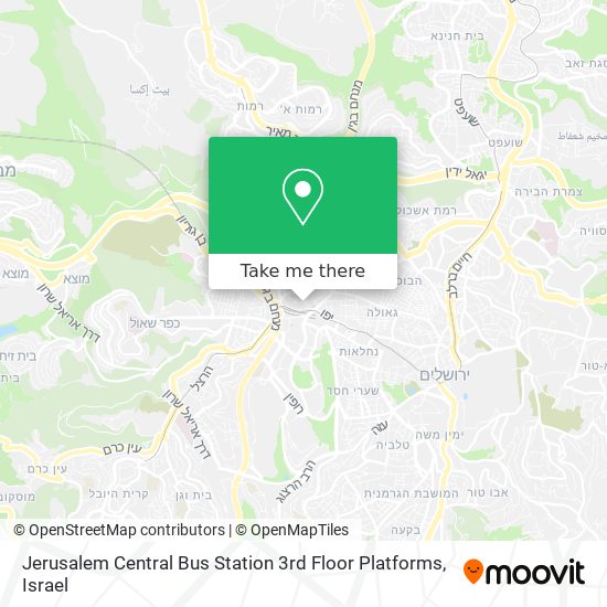 Jerusalem Central Bus Station 3rd Floor Platforms map