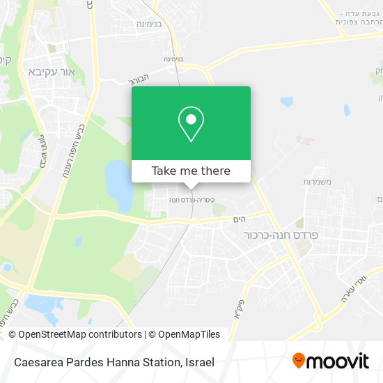 Caesarea Pardes Hanna Station map
