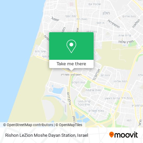 Rishon LeZion Moshe Dayan Station map