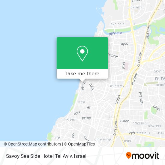 Savoy Sea Side Hotel Tel Aviv map