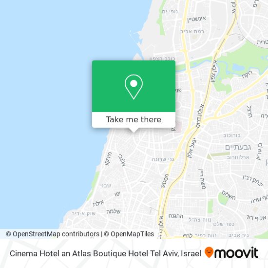 Карта Cinema Hotel an Atlas Boutique Hotel Tel Aviv