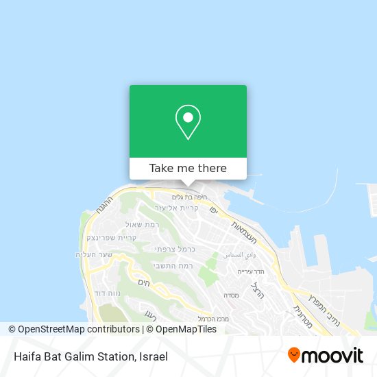 Haifa Bat Galim Station map