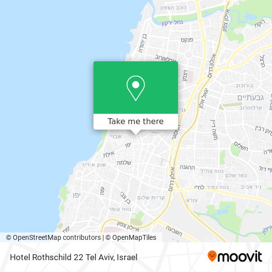 Hotel Rothschild 22 Tel Aviv map