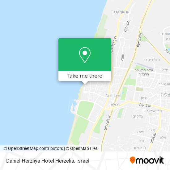 Daniel Herzliya Hotel Herzelia map