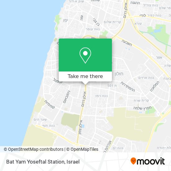 Карта Bat Yam Yoseftal Station