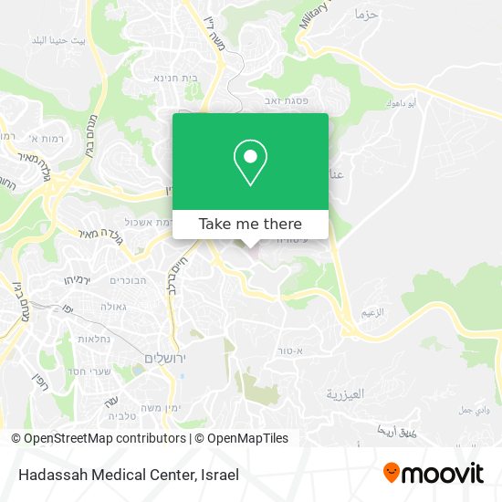 Карта Hadassah Medical Center