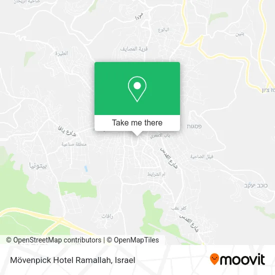Карта Mövenpick Hotel Ramallah