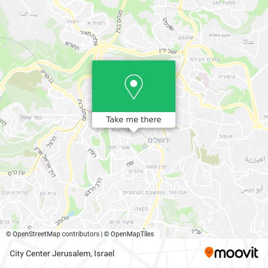 Карта City Center Jerusalem